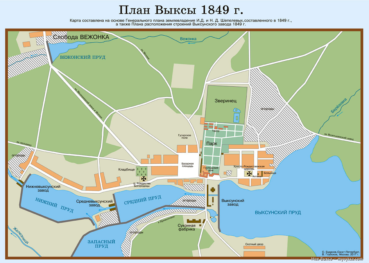 План Выксы 1849 г. — Олег Буданов и Владимир Глубоков
