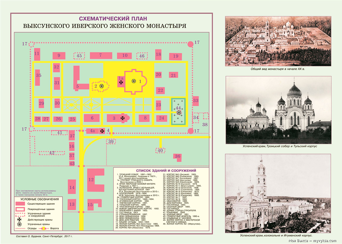 Схематический план Выксунского Иверского женского монастыря — Олег Буданов