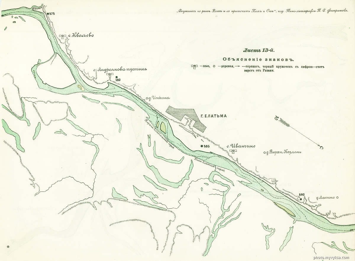 «Спутник по реке Волге и ее притокам Каме и Оке» 1907 г. Елатьма